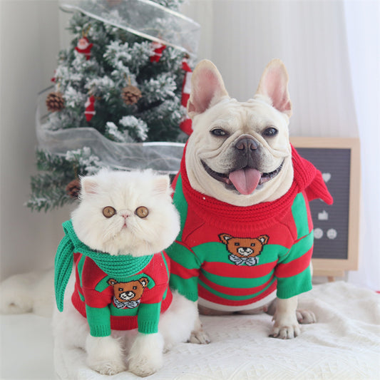 Pull tricoté de Noël pour animal de compagnie