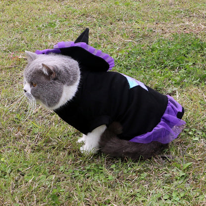 Vêtements d'Halloween pour chat sorcier de Noël
