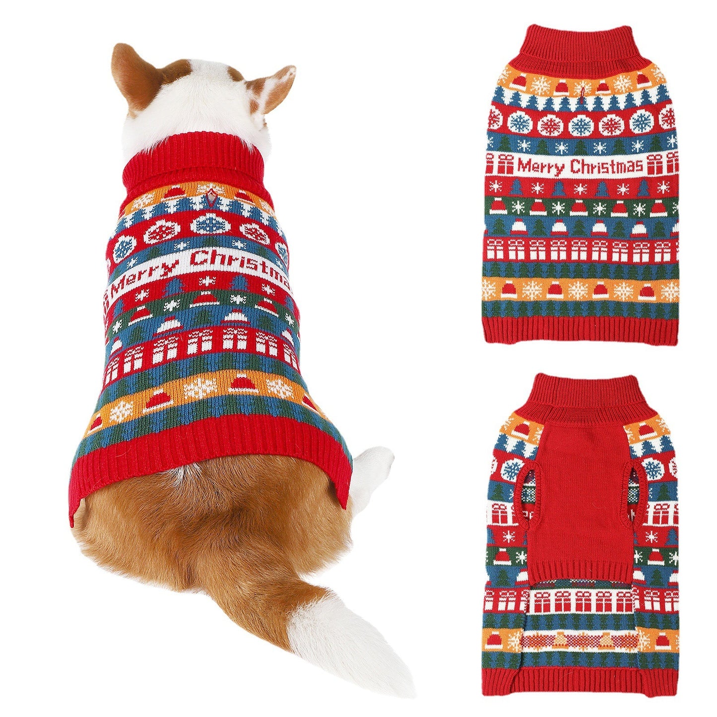 Pull de Noël en acrylique pour chien d'automne