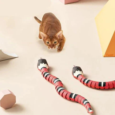 Jouet serpent à détection intelligente pour chat