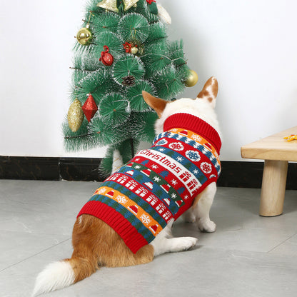 Pull de Noël en acrylique pour chien d'automne
