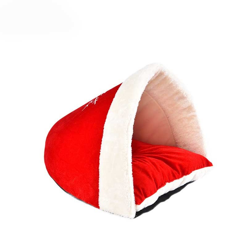 Nid de chat de Noël en coton chaud