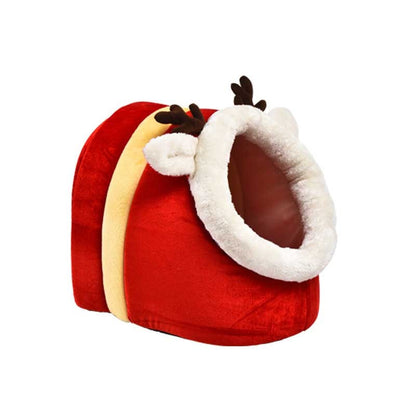 Nid de chat de Noël en coton chaud