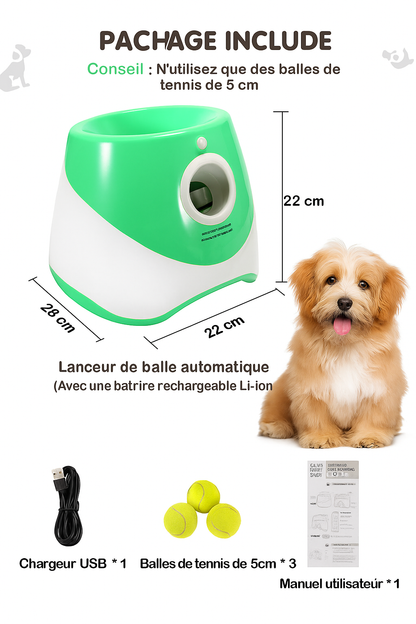 Lanceur automatique de balles pour animaux de compagnie