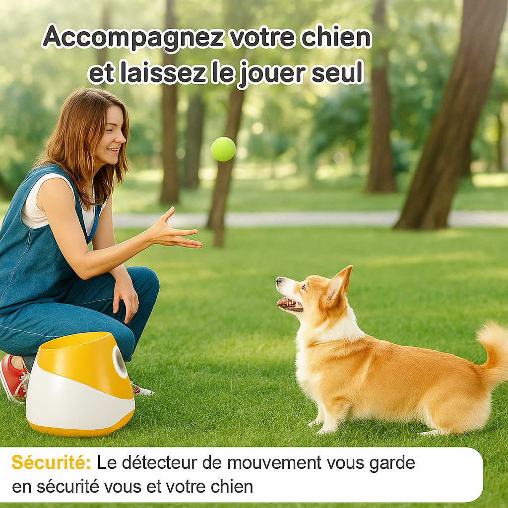 Lanceur automatique de balles pour animaux de compagnie